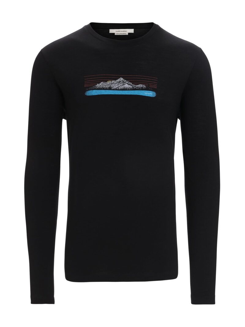 ICEBREAKER Tricou funcțional 'Tech Lite II Ski Fields'  azur / gri deschis / roșu pepene / negru