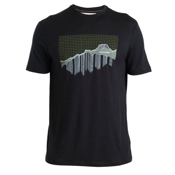 ICEBREAKER Tricou funcțional 'Tech Lite III'  gri / verde / negru