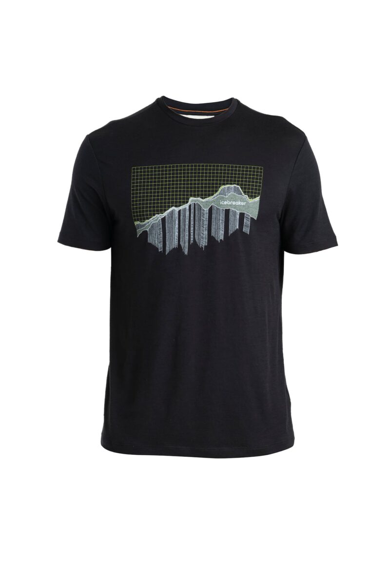 ICEBREAKER Tricou funcțional 'Tech Lite III'  gri / verde / negru