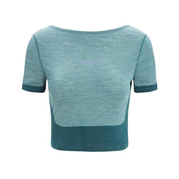 ICEBREAKER Tricou funcțional 'ZoneKnit'  verde smarald / verde amestecat / mov pastel