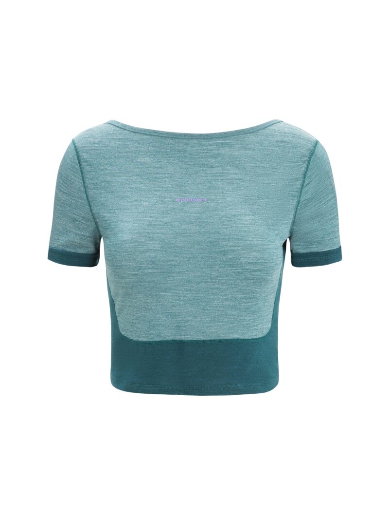 ICEBREAKER Tricou funcțional 'ZoneKnit'  verde smarald / verde amestecat / mov pastel