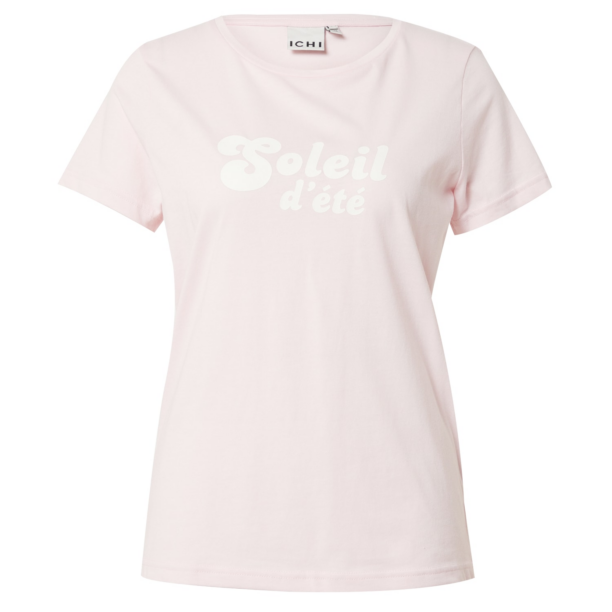 ICHI Tricou 'CAMINO'  roz pastel / alb