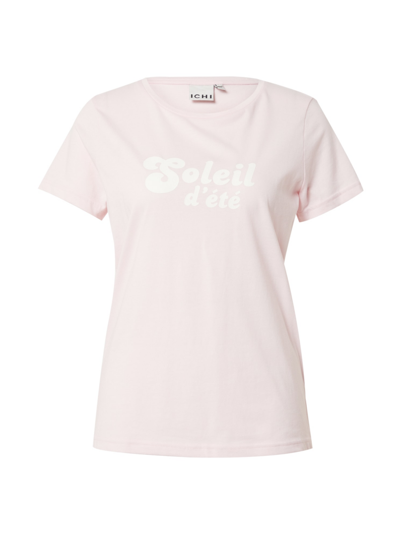 ICHI Tricou 'CAMINO'  roz pastel / alb