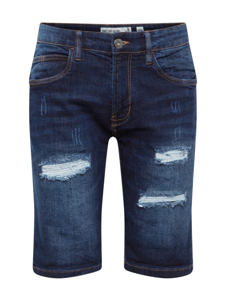 INDICODE JEANS Jeans 'Kaden Holes'  albastru denim