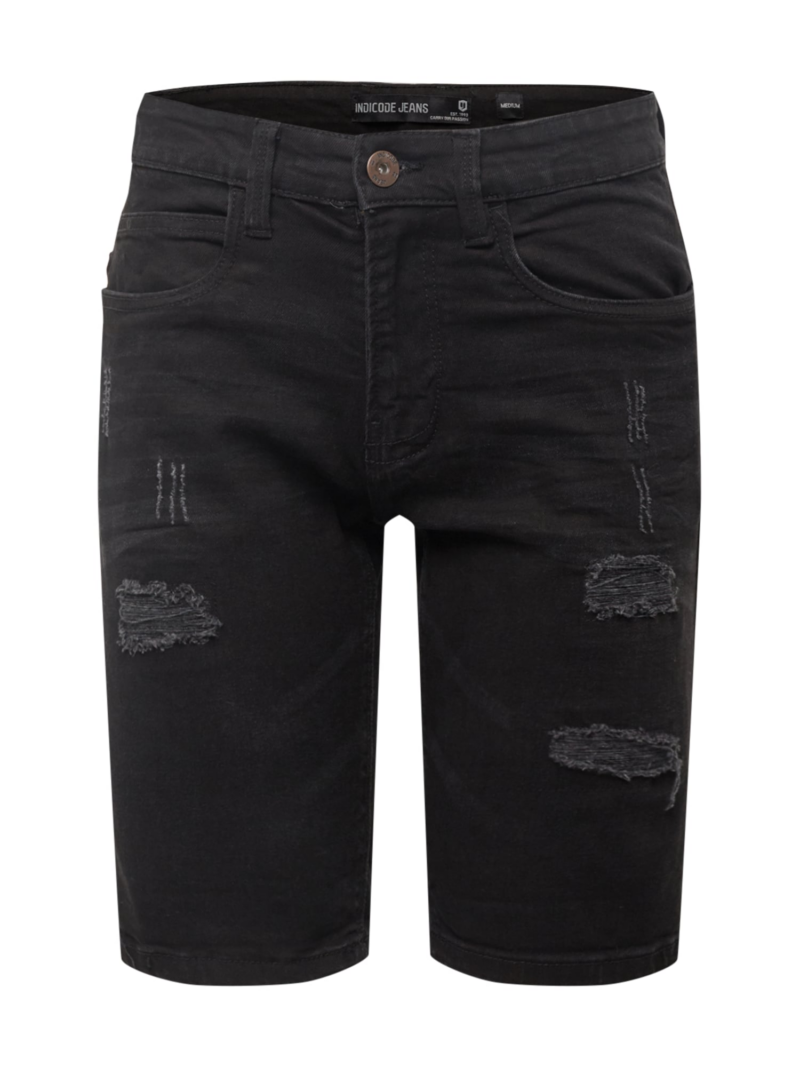 INDICODE JEANS Jeans 'Kaden Holes'  negru