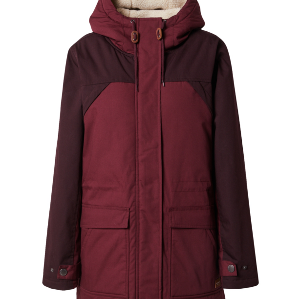 Iriedaily Parka de iarnă  roșu bordeaux / roșu burgundy / alb murdar