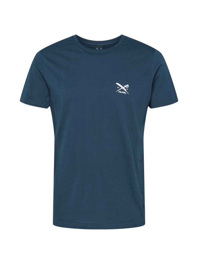 Iriedaily Tricou  albastru marin / alb