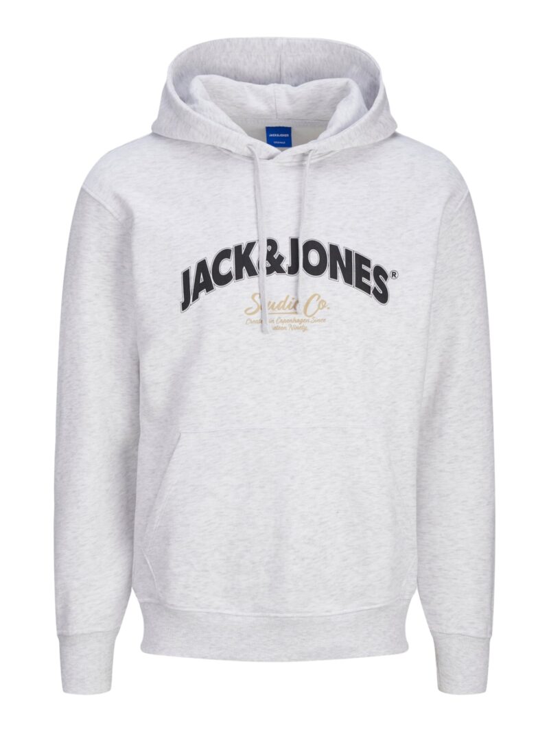 JACK & JONES Bluză de molton 'BRONX ARCH'  albastru deschis / gri deschis / negru / alb