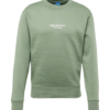 JACK & JONES Bluză de molton 'JORVesterbro'  verde pastel / alb