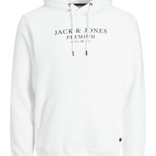 JACK & JONES Bluză de molton 'JPRBLUArchie'  negru / alb