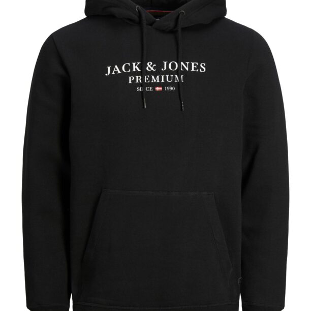 JACK & JONES Bluză de molton 'JPRBLUArchie'  negru / alb