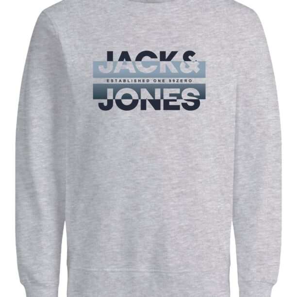 JACK & JONES Bluză de molton 'RAY'  albastru fumuriu / gri metalic / gri amestecat / oliv preţ