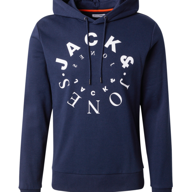 JACK & JONES Bluză de molton 'WARRIOR'  bleumarin / alb