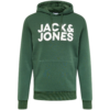 JACK & JONES Bluză de molton  verde / alb