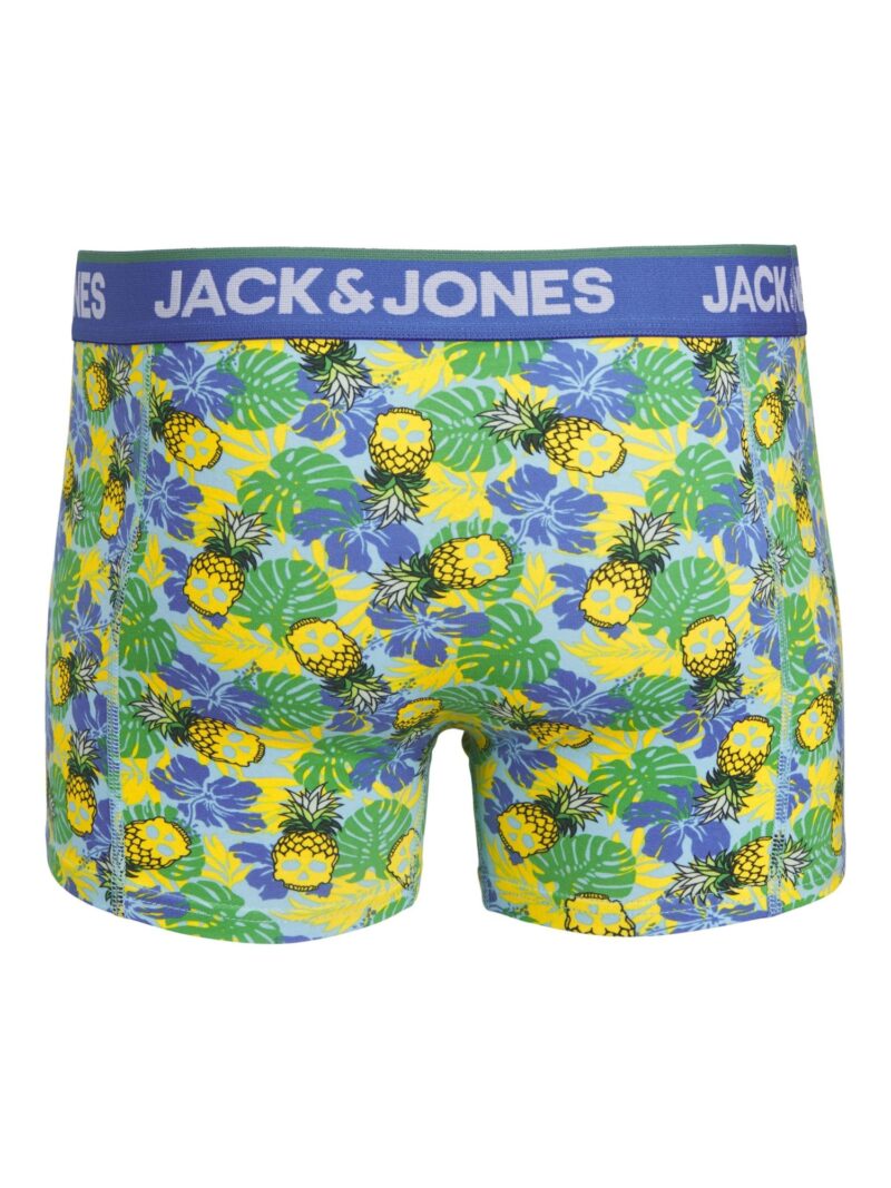 JACK & JONES Boxeri 'JACPINEAPPLE SKULL'  albastru / galben / verde / alb