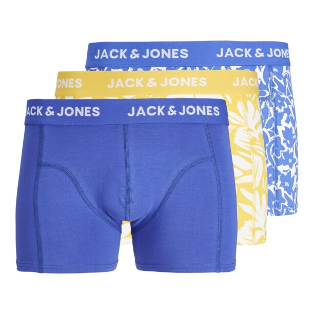 JACK & JONES Boxeri 'MARBELLA'  albastru regal / galben / alb