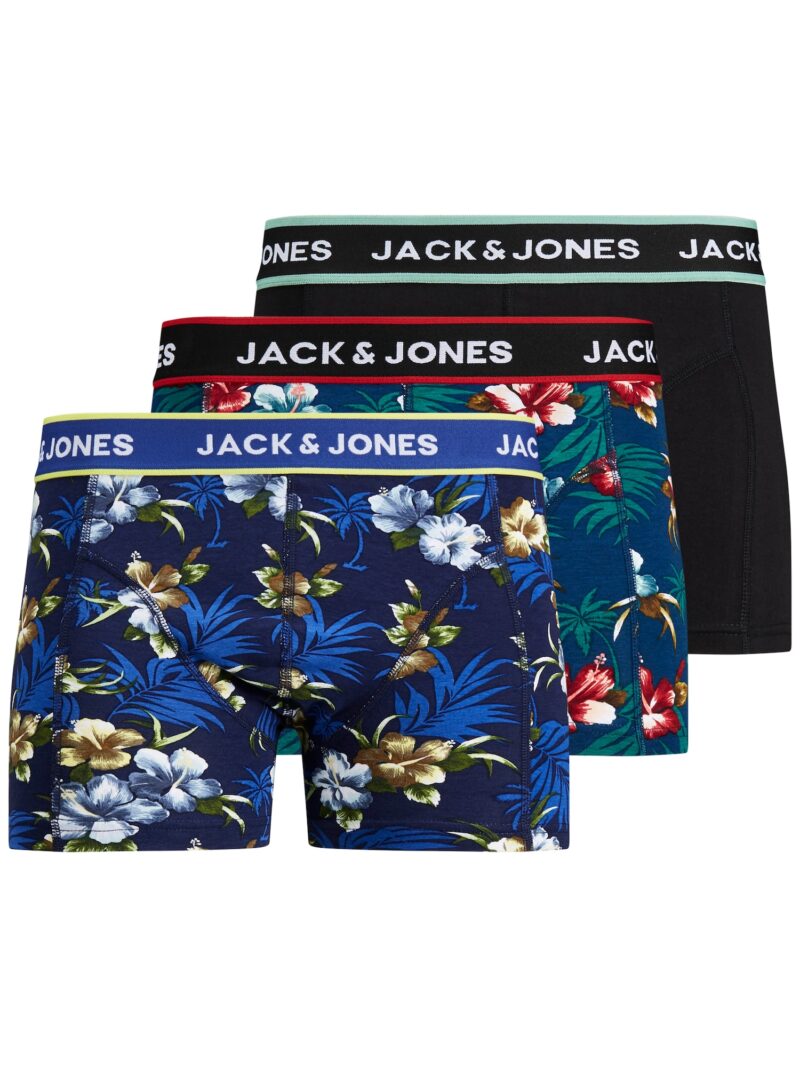 JACK & JONES Boxeri  albastru închis / maro / negru / alb murdar