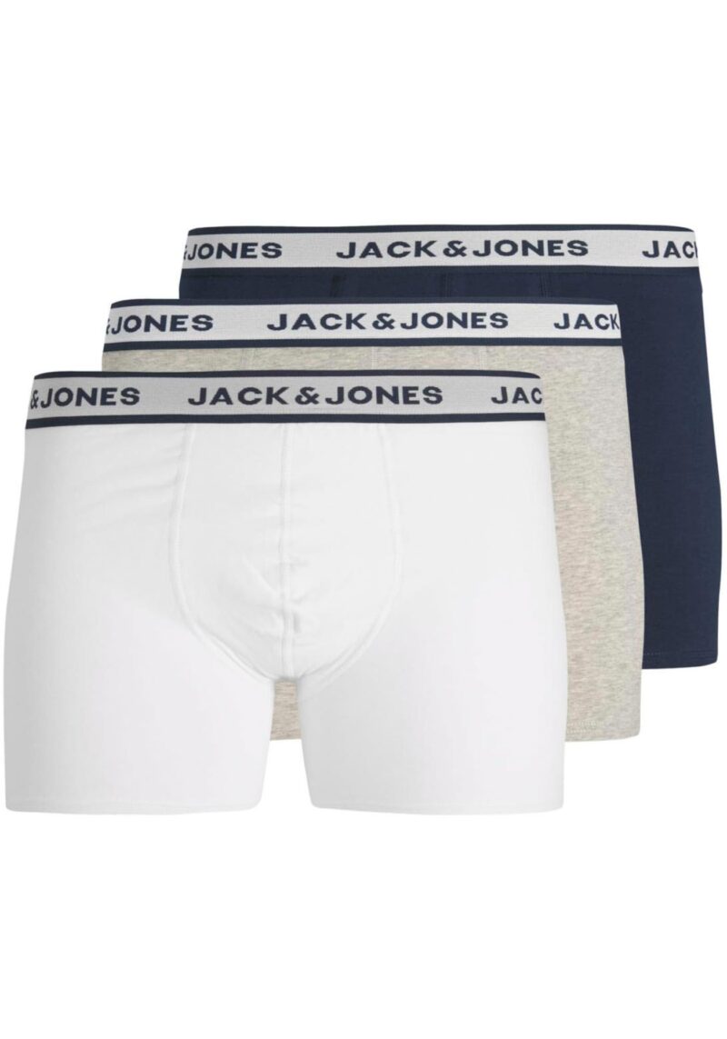 JACK & JONES Boxeri  bleumarin / gri deschis / negru / alb