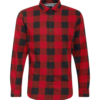 JACK & JONES Cămașă 'Gingham'  sângeriu / negru