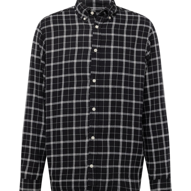 JACK & JONES Cămașă 'JORCozy'  negru / alb