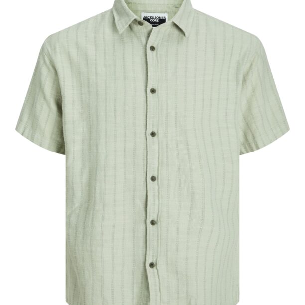 JACK & JONES Cămașă 'JOSHUA'  gri deschis / verde pastel