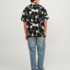 JACK & JONES Cămașă 'Luke Aruba'  galben pastel / negru / alb