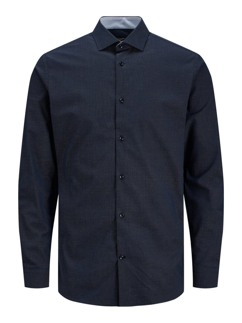 JACK & JONES Cămaşă business 'Parker'  bleumarin / gri deschis