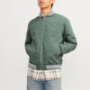 JACK & JONES Geacă de primăvară-toamnă 'MARBELLA'  verde smarald / alb