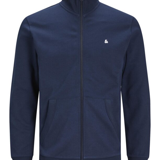 JACK & JONES Hanorac 'Epaulos'  bleumarin / alb