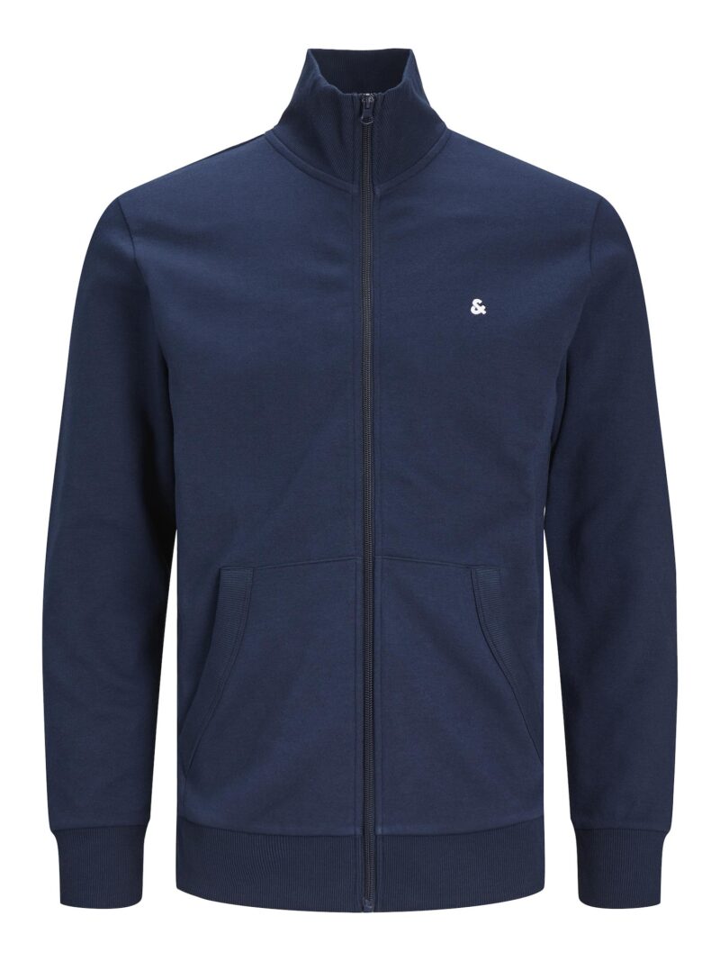 JACK & JONES Hanorac 'Epaulos'  bleumarin / alb