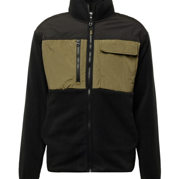 JACK & JONES Hanorac 'LANDSCAPE'  oliv / negru