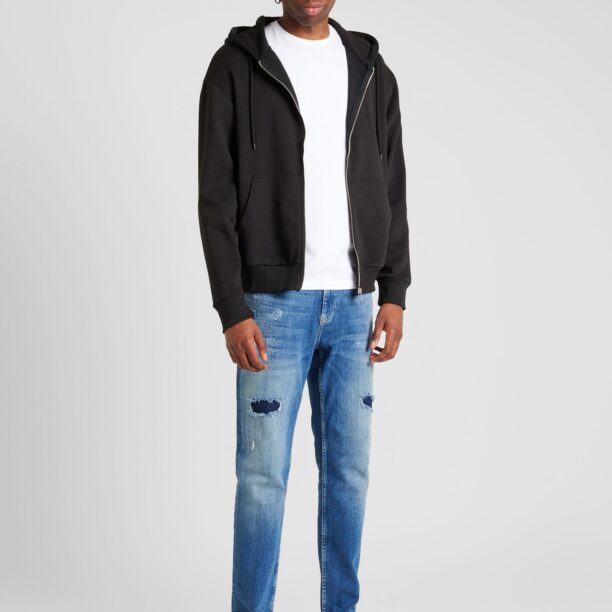 Cumpăra JACK & JONES Hanorac 'ZEPHYR'  gri deschis / negru / alb