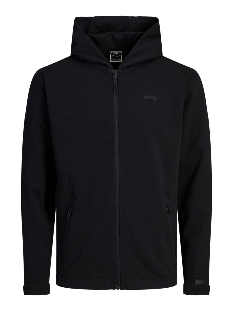 JACK & JONES Hanorac  gri metalic / negru