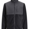 JACK & JONES Jachetă  fleece 'JJEMarvin'  gri metalic / negru