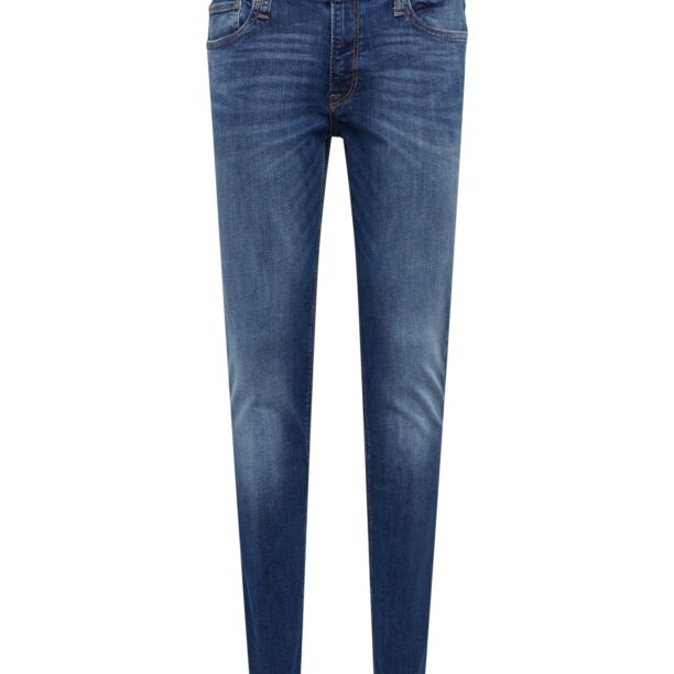 JACK & JONES Jeans 'JJLiam JJOriginal'  albastru închis / maro deschis