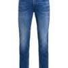 JACK & JONES Jeans 'Tim'  albastru denim / maro