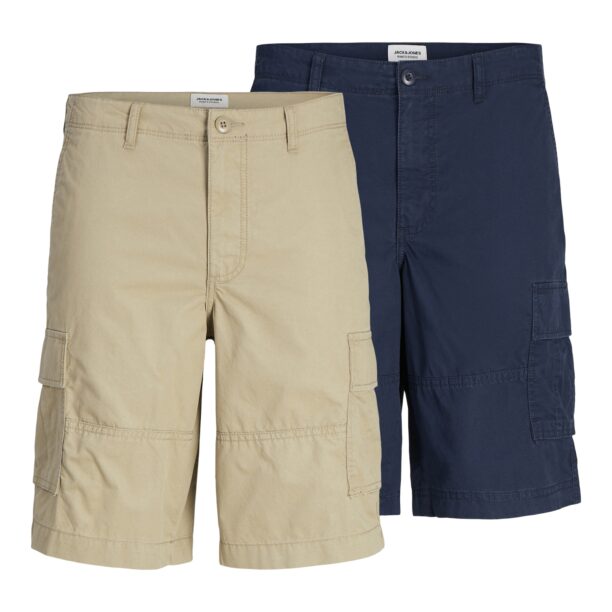 JACK & JONES Pantaloni cu buzunare 'COLE'  bej / albastru marin