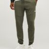 JACK & JONES Pantaloni  oliv / alb