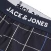 JACK & JONES Pijama lungă  bej / albastru / negru