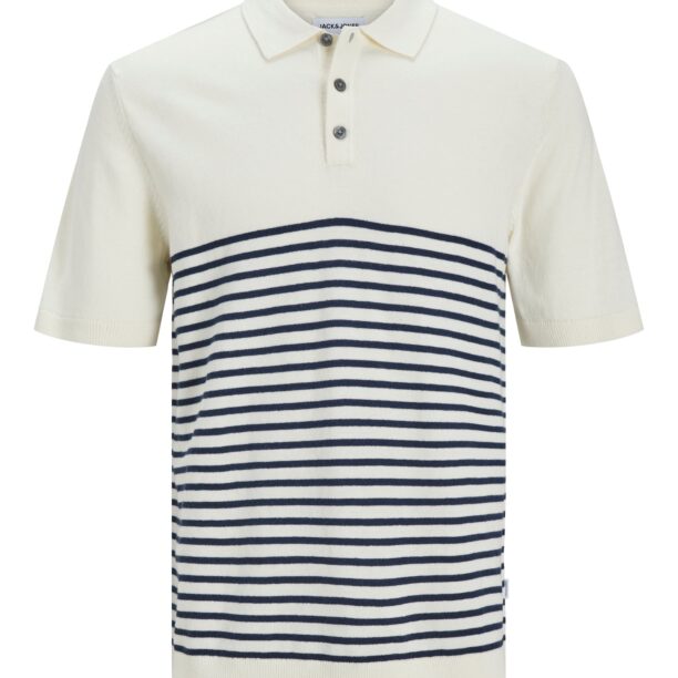 JACK & JONES Pulover 'Emil'  albastru marin / alb