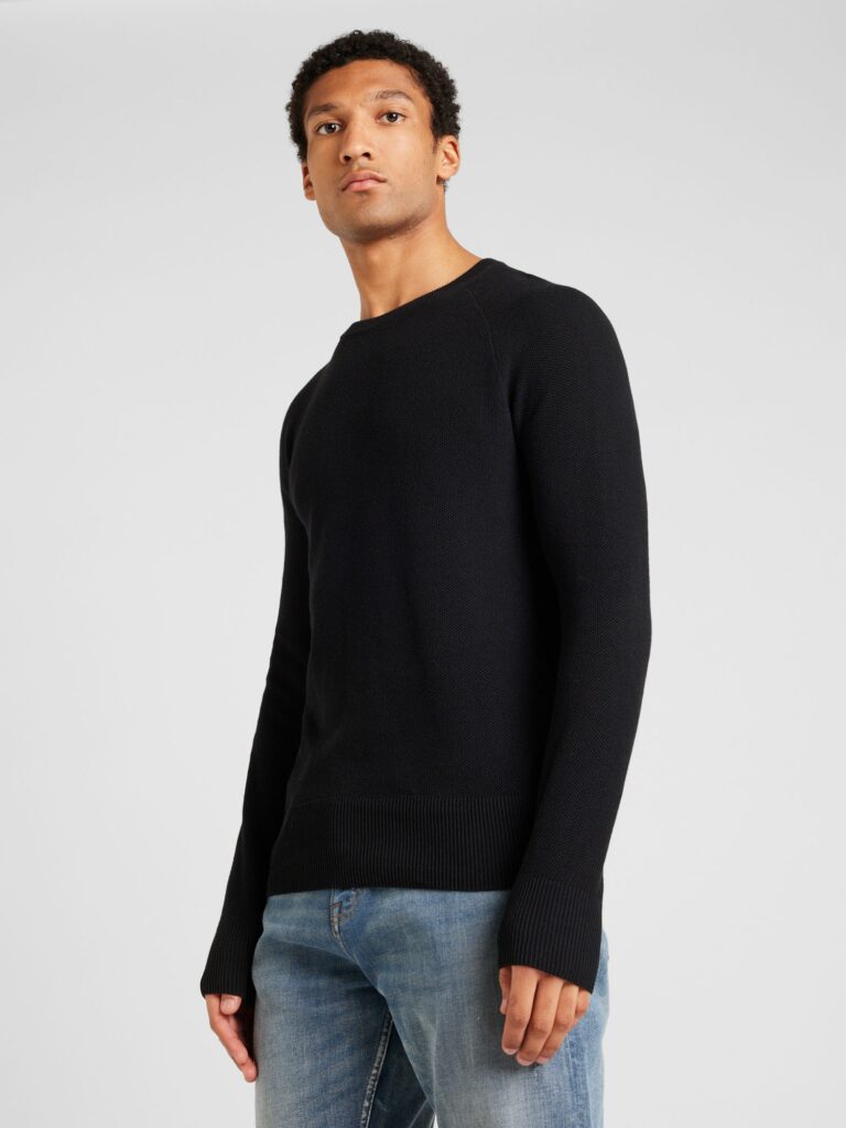 JACK & JONES Pulover 'MAZE'  negru