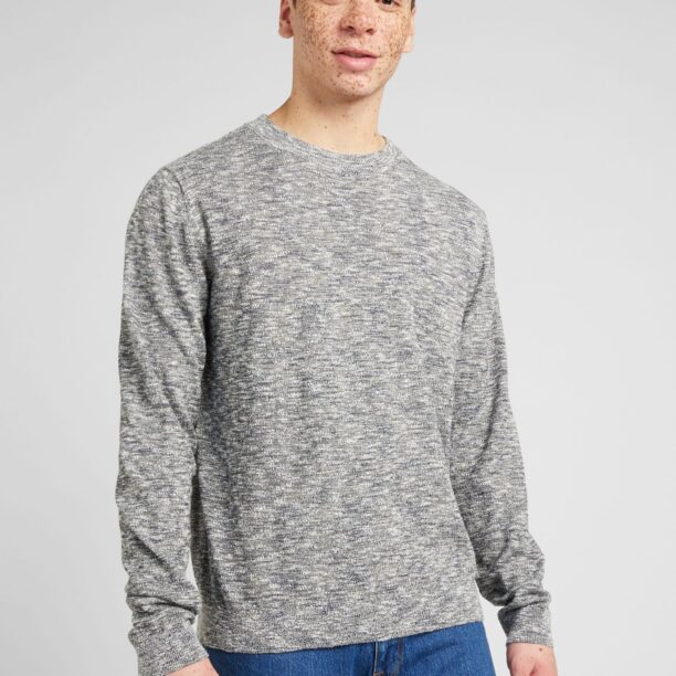 JACK & JONES Pulover 'Tampa'  albastru noapte / gri / alb