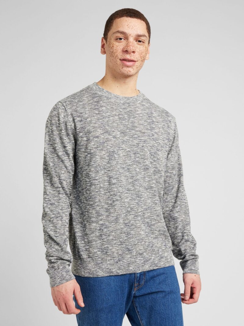 JACK & JONES Pulover 'Tampa'  albastru noapte / gri / alb