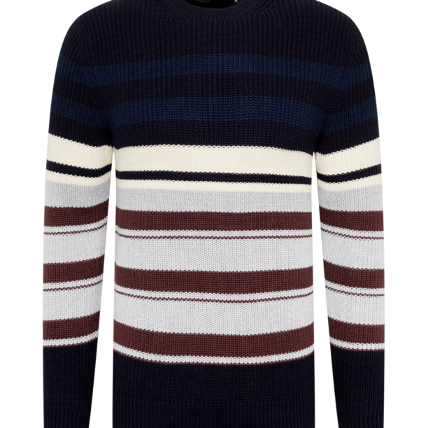 JACK & JONES Pulover  albastru / bleumarin / gri / roșu bordeaux / alb