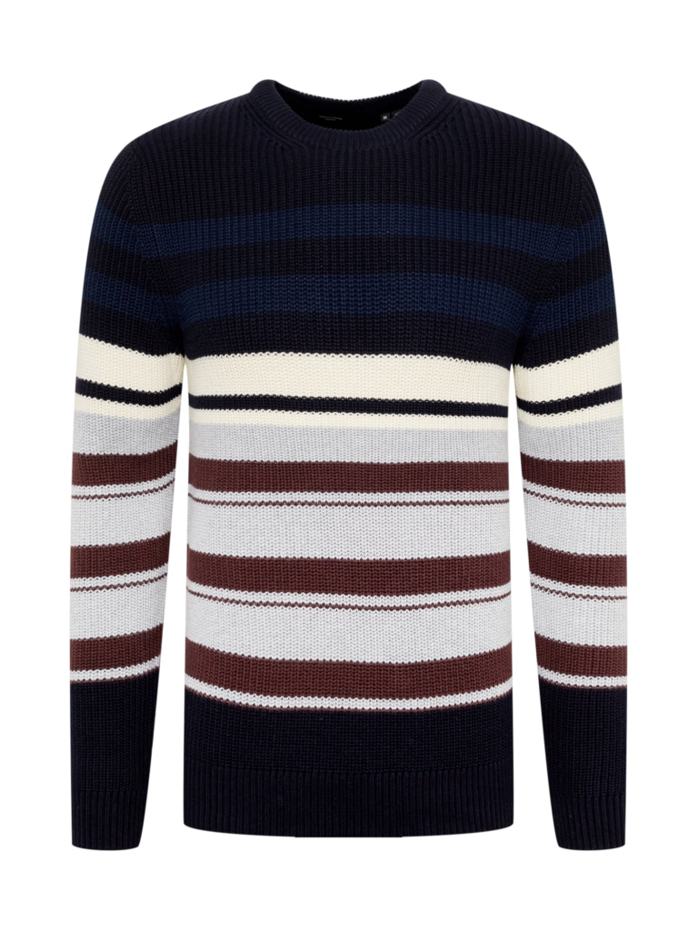 JACK & JONES Pulover  albastru / bleumarin / gri / roșu bordeaux / alb