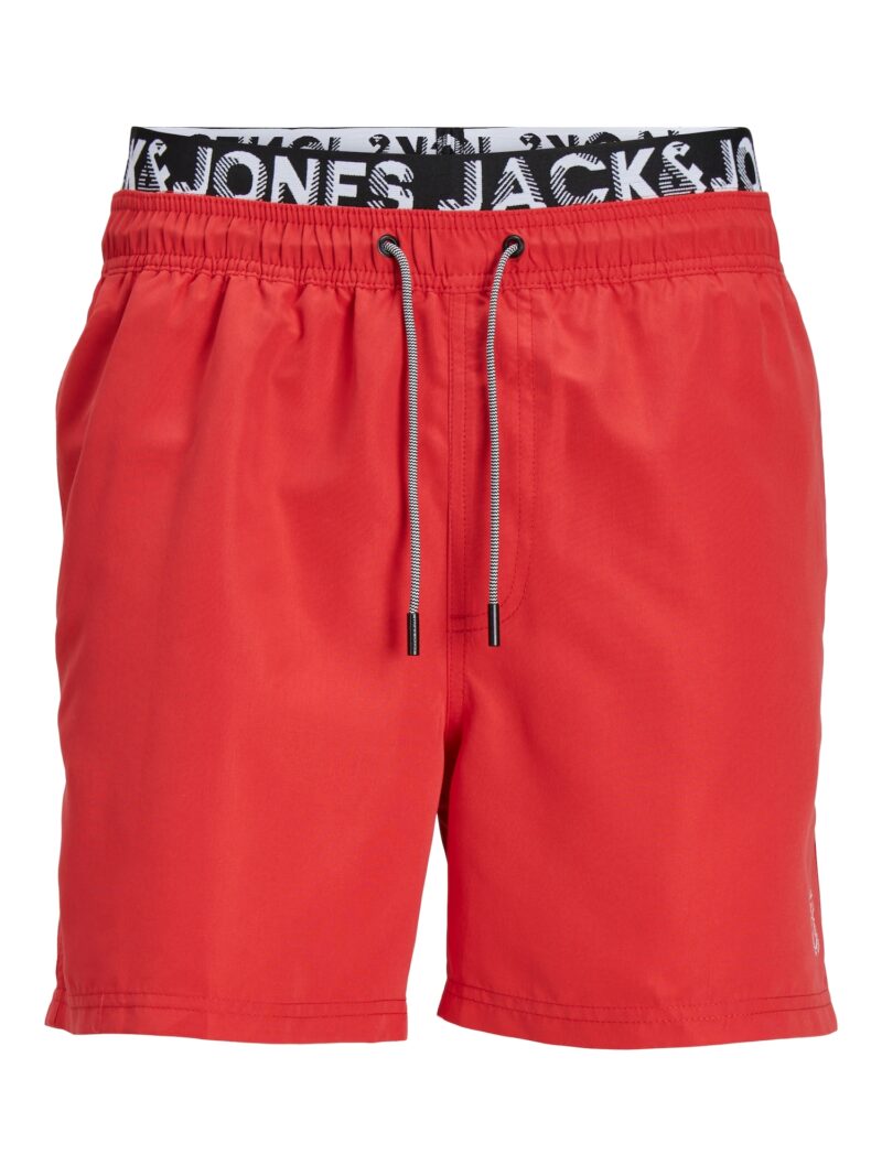 JACK & JONES Șorturi de baie 'JPSTFji'  roșu / negru / alb