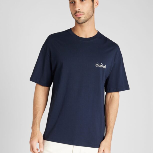 JACK & JONES Tricou 'ANCIENT'  albastru noapte / albastru deschis / roșu / alb