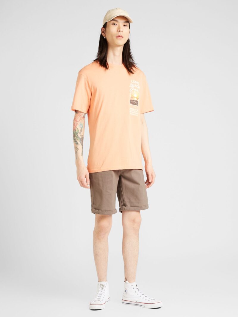 Cumpăra JACK & JONES Tricou 'ARUBA'  maro / galben / portocaliu pastel / alb