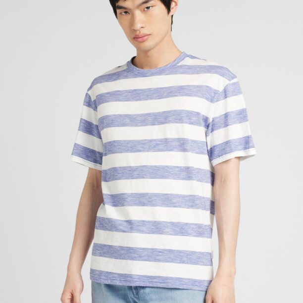 JACK & JONES Tricou 'Aruba'  azuriu / alb