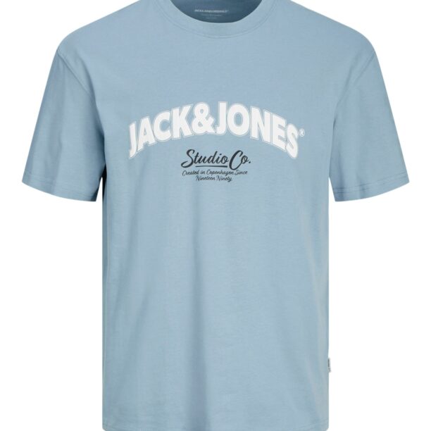 JACK & JONES Tricou 'BRONX ARCH'  albastru marin / albastru porumbel / grej / roșu